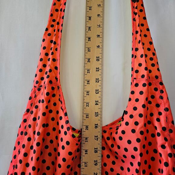 Nike Shoulder Bag Reversible Mesh Neon Yellow Red - Picture 8 of 9